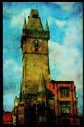 Prague Praha 248018 The Clock Tower A4 Limited Edition Watercolour Print