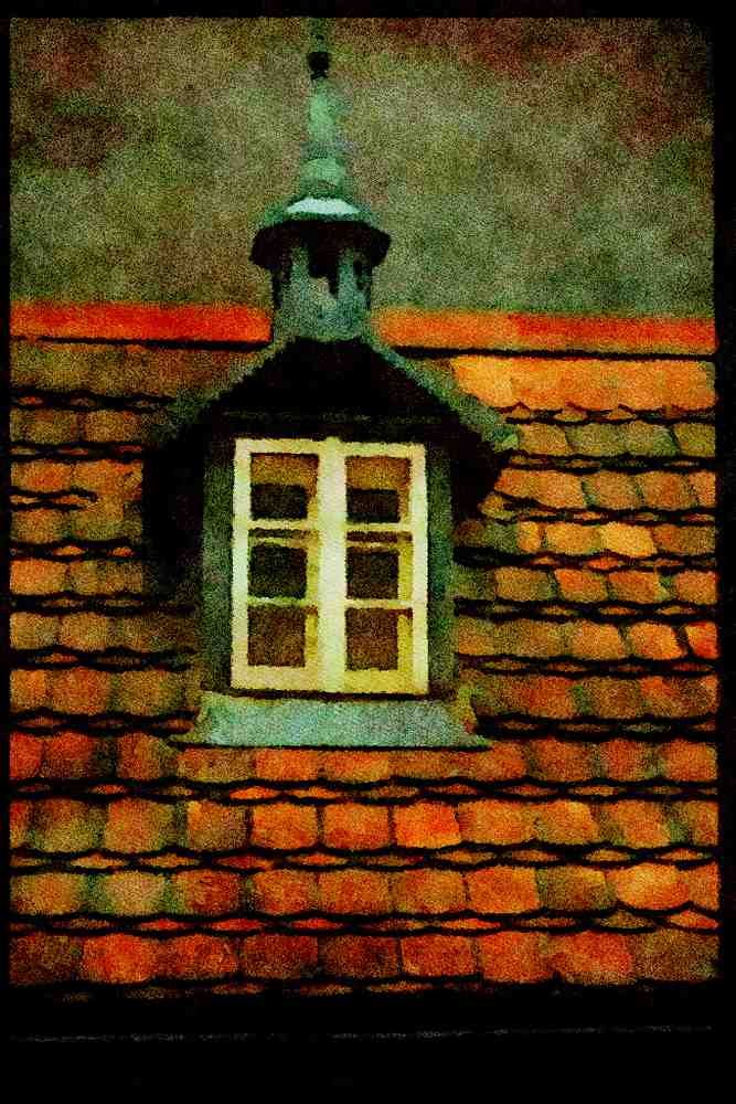 Prague Praha 248019 Window Detail On Home A4 Limited Edition Watercolour Print