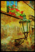 Prague Praha 248021 Lantern And Flower Box Detail A4 Limited Edition Watercolour Print
