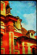 Prague Praha 248039 Facade Details A4 Limited Edition Watercolour Print