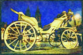 Prague Praha 248055 Horse Carriages On Old Town At Night A4 Limited Edition Watercolour Print