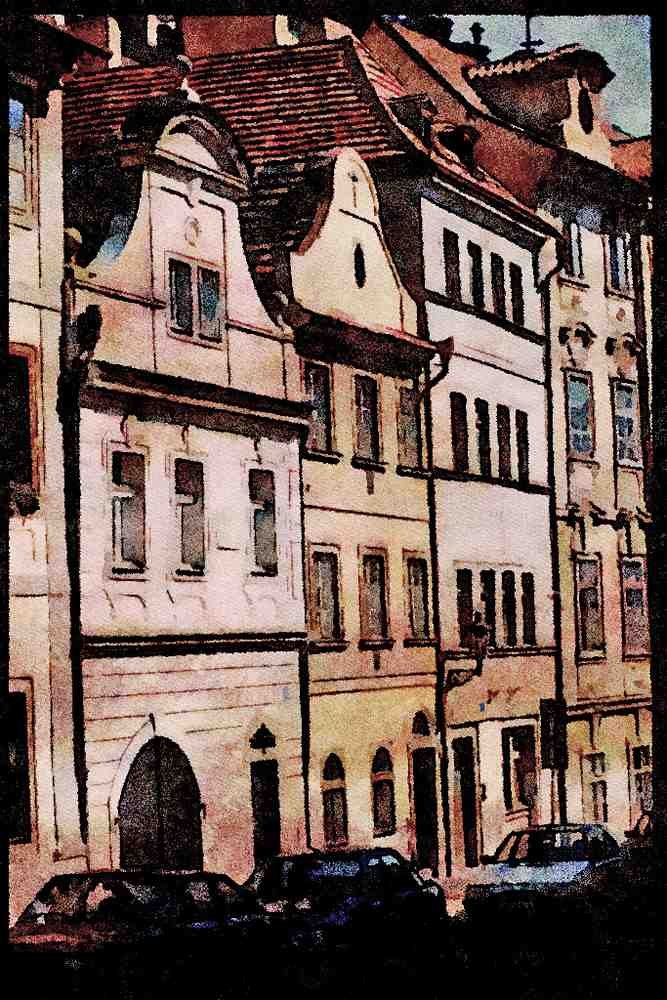 Prague Praha 248071 Nerudova Street Heading Toward The Castle A4 Limited Edition Watercolour Print