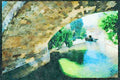 Prague Praha 248081 Devil's Stream Under The Charles Bridge A4 Limited Edition Watercolour Print