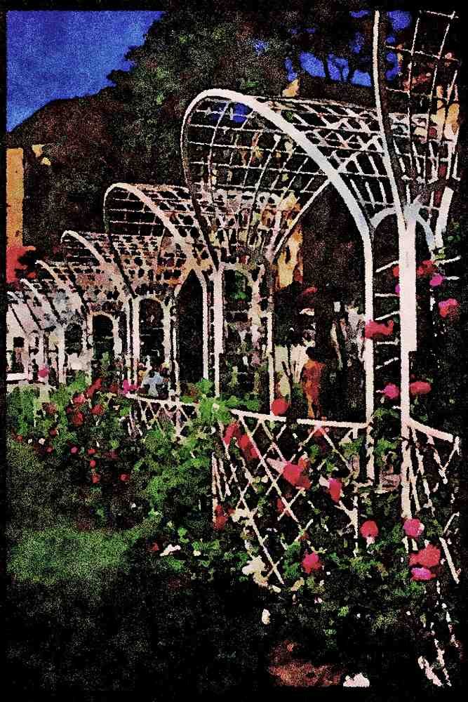 Prague Praha 248091 Franciscan Gardens A4 Limited Edition Watercolour Print