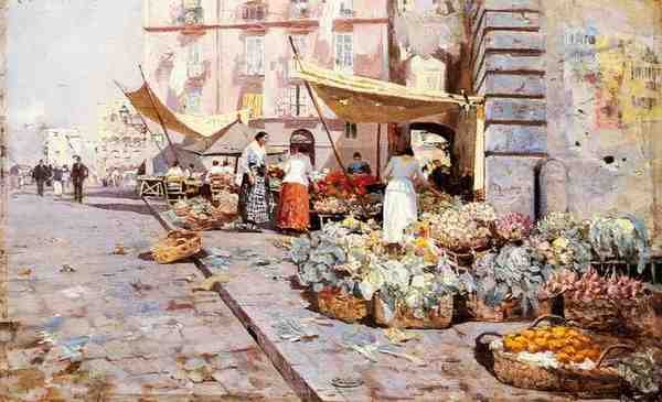 Pratella Attilio The Marketplace A4 Photo Print