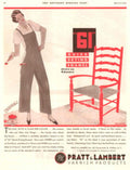 Pratt Lambert Enamel 1930s Vintage Retro Advert Poster