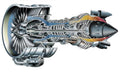 Pratt Whitney PW6000 cutaway A4 Photo Print