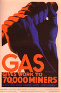 Prayer Gas Miners 1930s Vintage Retro Advert Poster