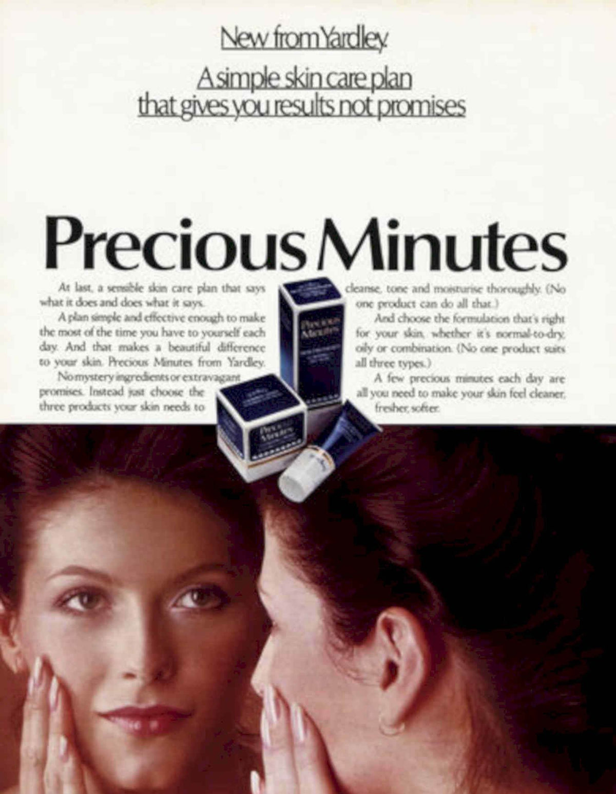 Precious Minutes Skincare Vintage Retro Advert Poster A4 Photo Print
