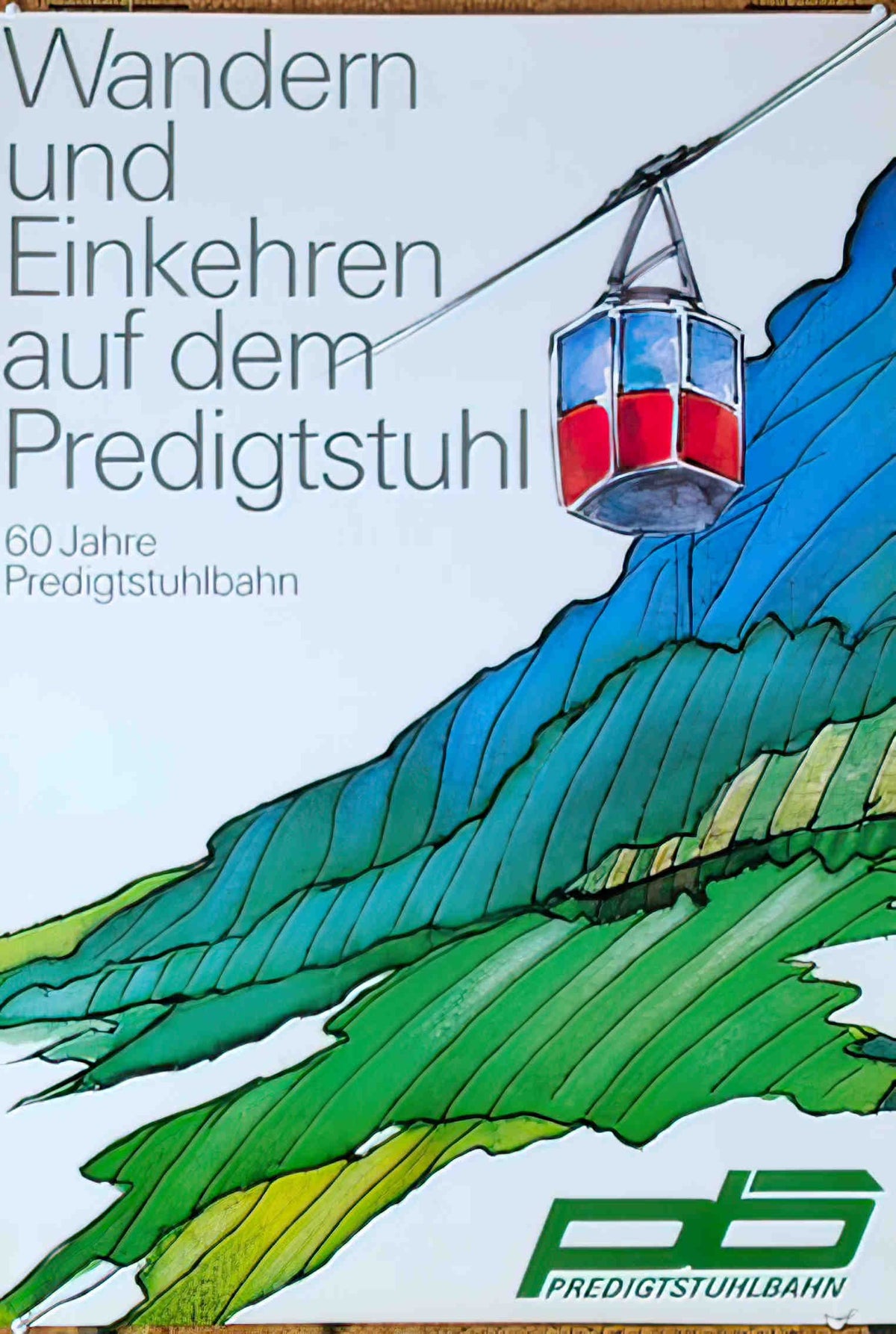 Predigtstuhlbahn Advert A4 Photo Print