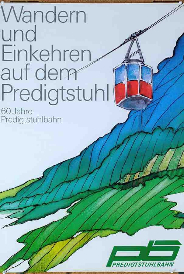 Predigtstuhlbahn Vintage Advert A4 Photo Print