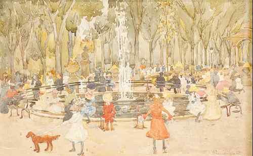 Prendergast In Central Park New York  A4 Photo Print
