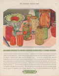 Preserved Foods Jars 1930s Vintage Retro Advert Poster