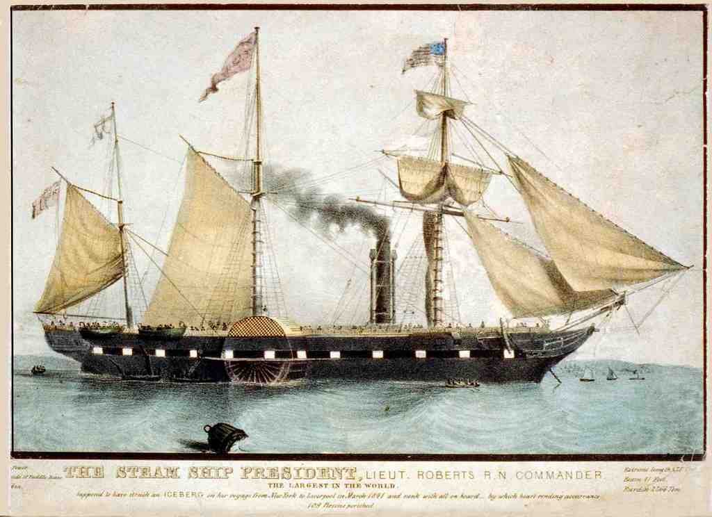 President 2 Ship Vintage A4 Photo Print