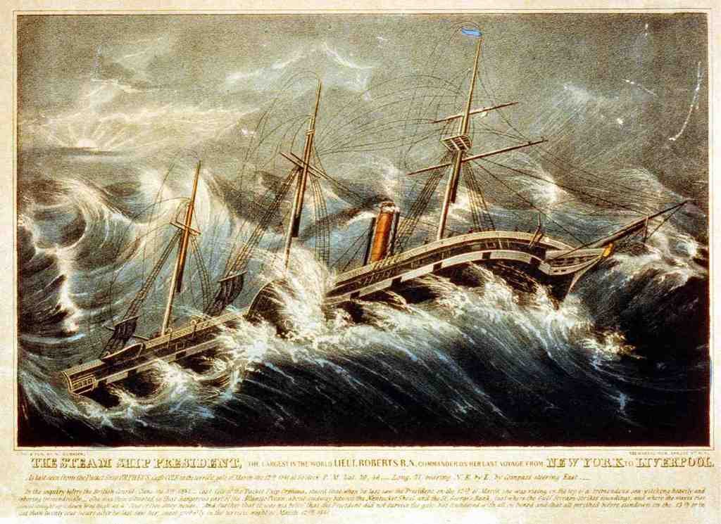 President Ship Vintage A4 Photo Print