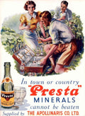 Presta Grapefruit Minerals 1940s Vintage Retro Advert Poster