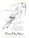 Pretty Polly Nylons 1950s Vintage Retro Advert Poster