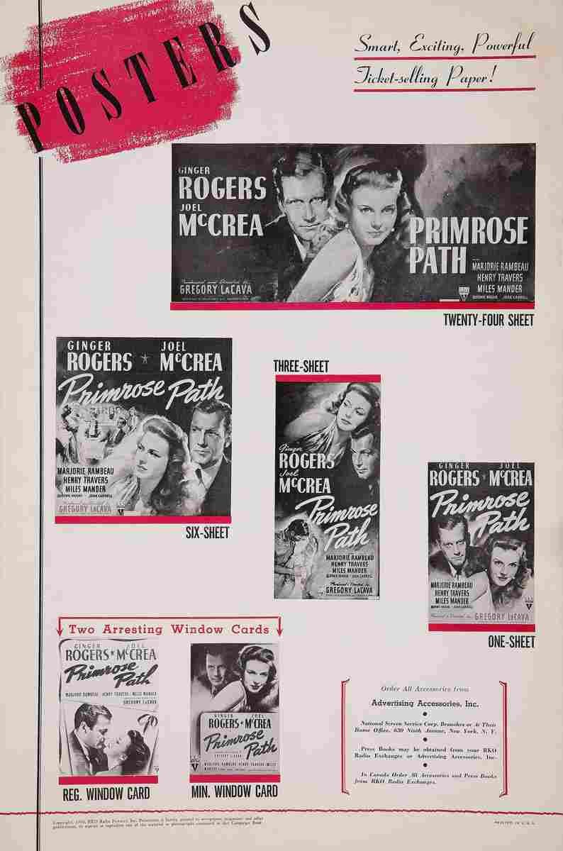 Primrose Path The 1940 10  film star poster A4 Photo Print