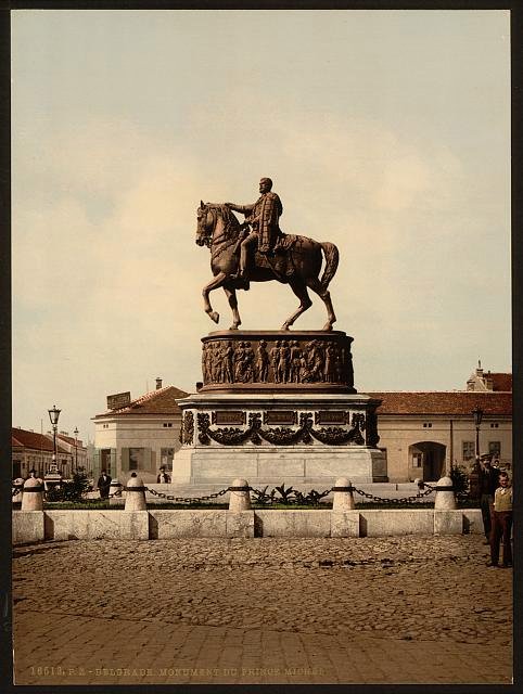 Prince Michaels monument Belgrade Vintage A4 Photo Print
