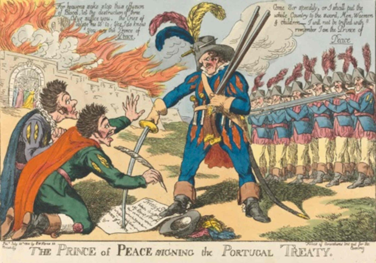 Prince Treaty Chaos GB Cartoon Vintage Retro Advert Poster