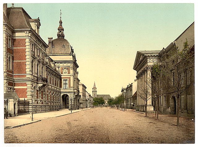 Princes castle and Cavalier Street Anhalt Vintage A4 Photo Print