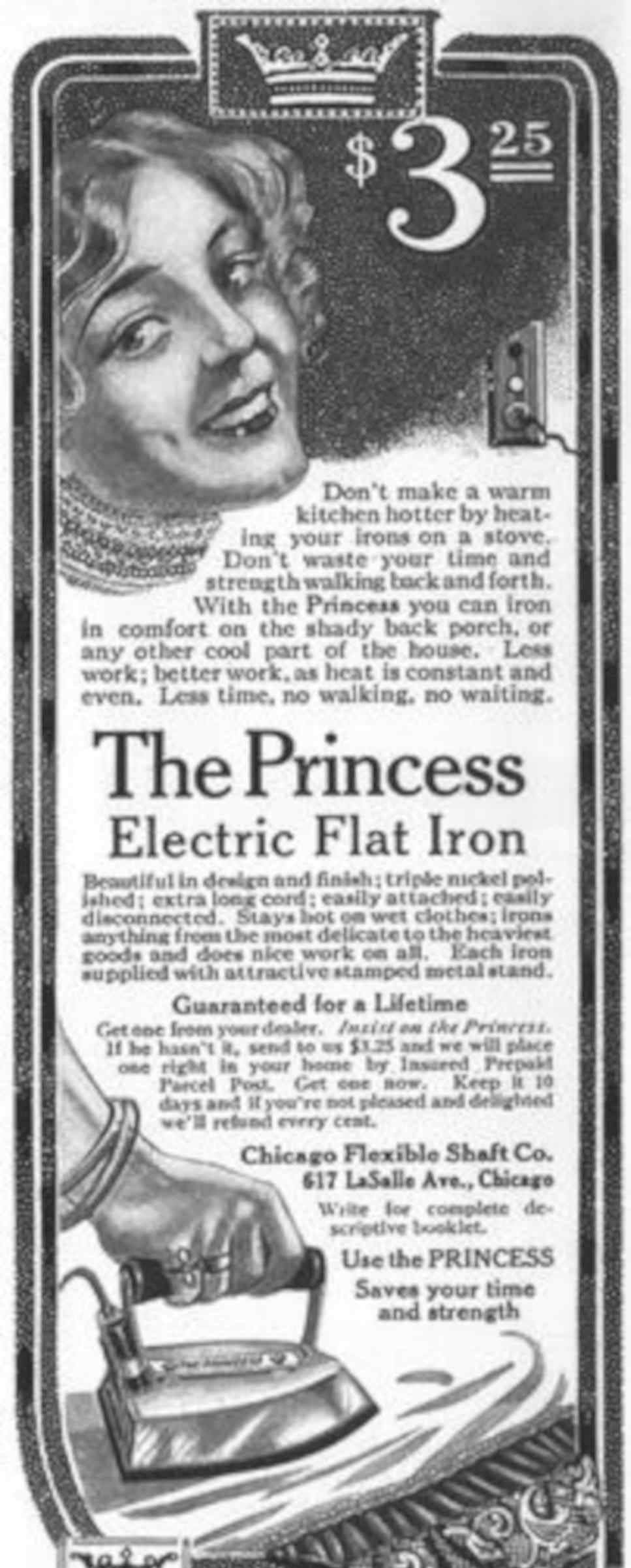 Princess Flatiron Iron Vintage Retro Advert Poster A4 Photo Print