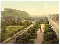Princess Street  and castle Edinburgh Vintage A4 Photo Print