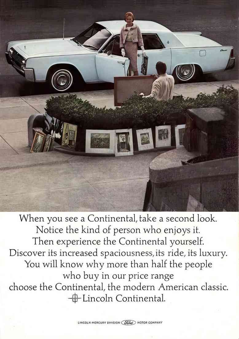 Print 1963 Lincoln Continental 2 A4 Photo Print