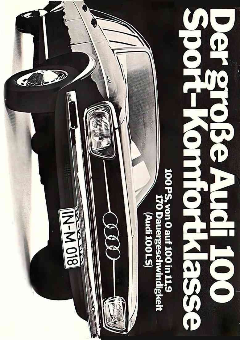Print 1969 Audi 100 3 CROP A4 Photo Print