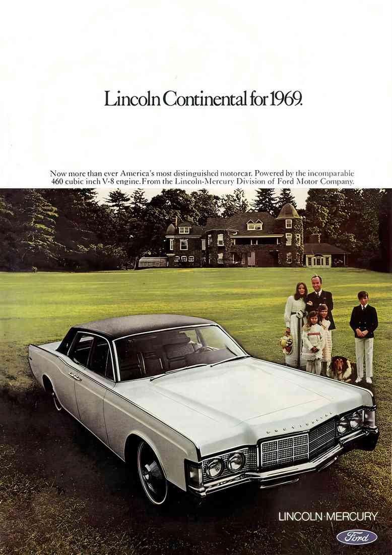 Print 1969 Lincoln Continental A4 Photo Print