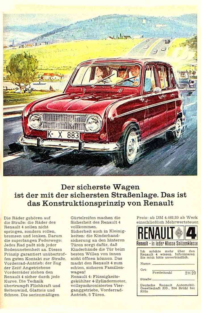Print 1969 Renault 4 1 2 A4 Photo Print