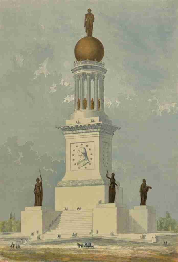 Print c1860 The Washington Memorial A4 Photo Print