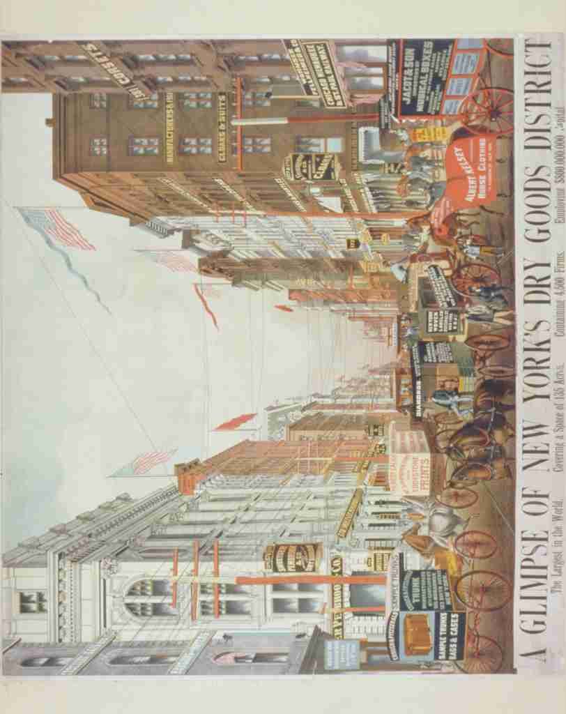Print c1886 A glimpse of New Yorks dry goods district A4 Photo Print