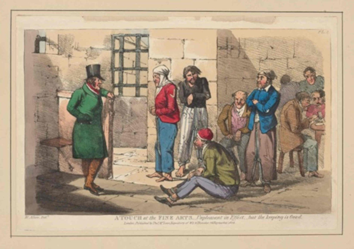 Prison Arts Pleasantment GB Cartoon Vintage Retro Advert Poster