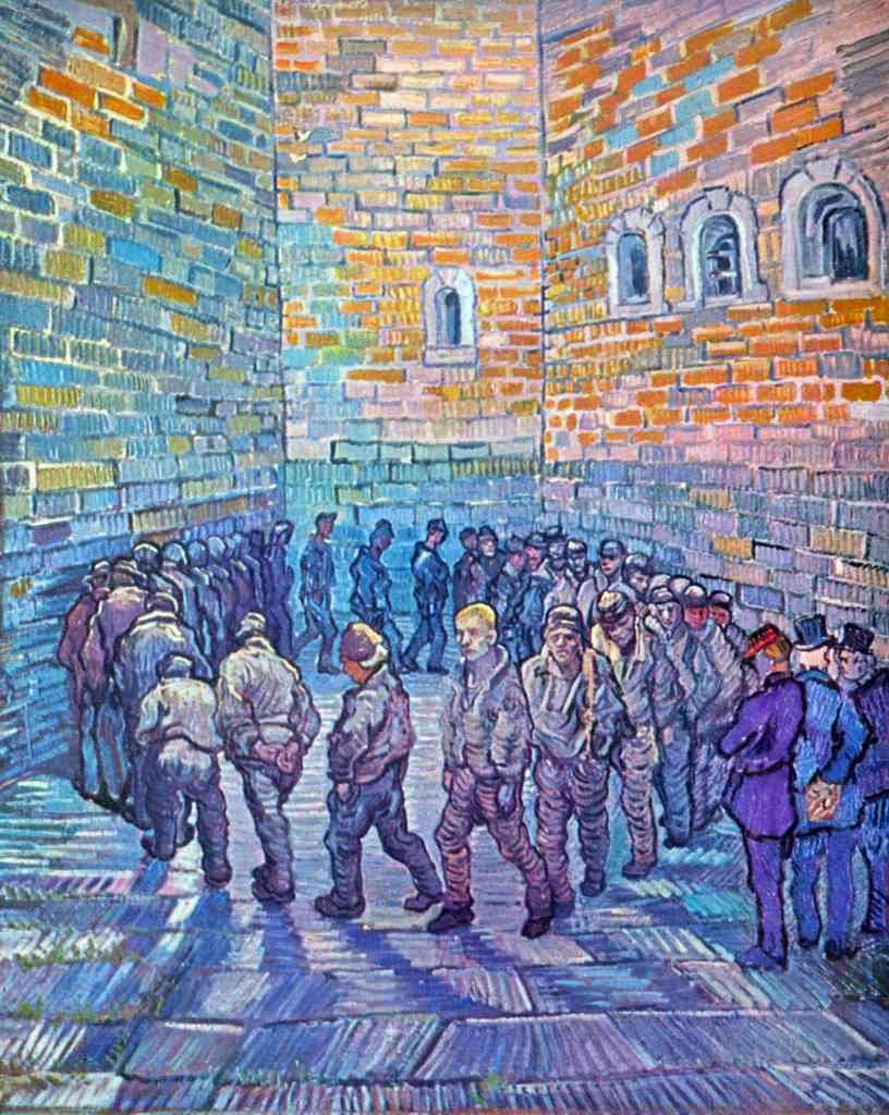 Prisoners Walking The Round Van Gogh A4 Photo Print