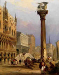 Pritchett Edward A View Of St Marks Column And The Doges Palace Venice A4 Photo Print