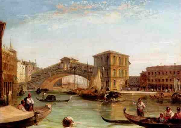 Pritchett Edward Ponto Di Rialto Canal Grande A4 Photo Print