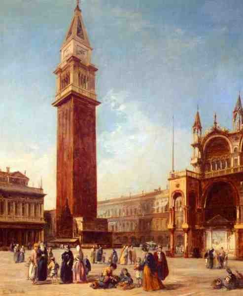 Pritchett Edward The Campanile St Marks Square A4 Photo Print