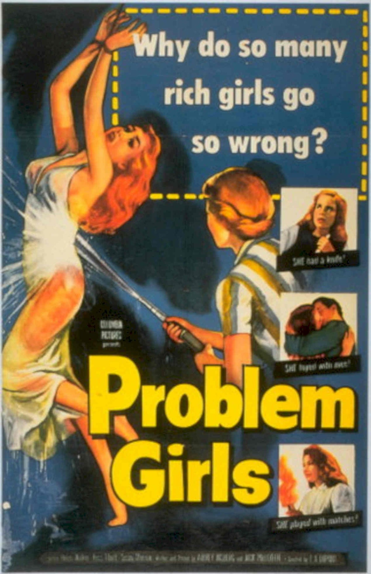 Problem Girls Thriller 1950s Vintage Retro Advert Poster
