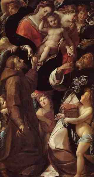 Procaccini Giulio Cesare Madonna And Child With Saints And Angels 5 A4 Photo Print