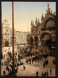 Procession in front of St Marks Venice Vintage A4 Photo Print