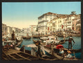 Procession over the Grand Canal Venice Vintage A4 Photo Print