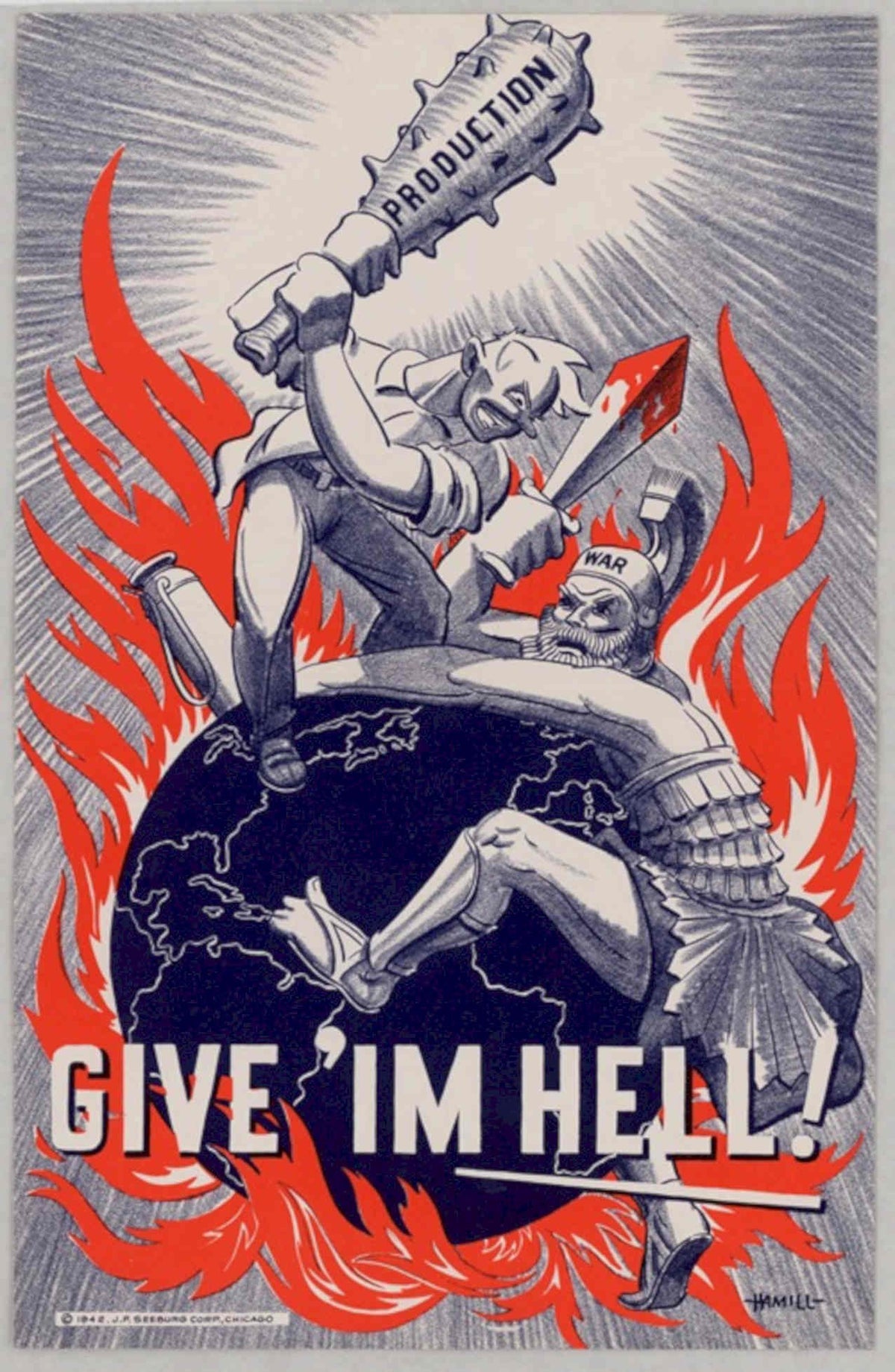 Production Hammer Hell American World War II Advert Poster