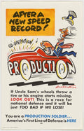 Production Speed Record American World War II Advert Poster