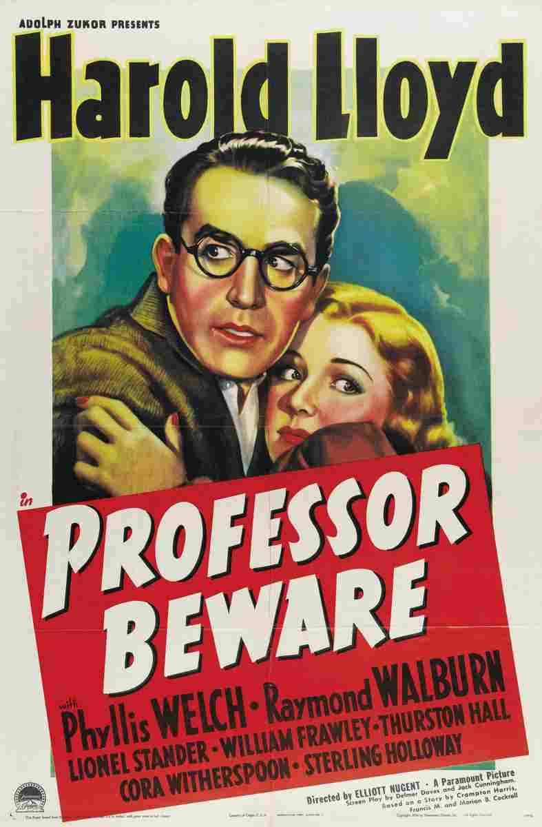 Professor Beware 01  film star poster A4 Photo Print