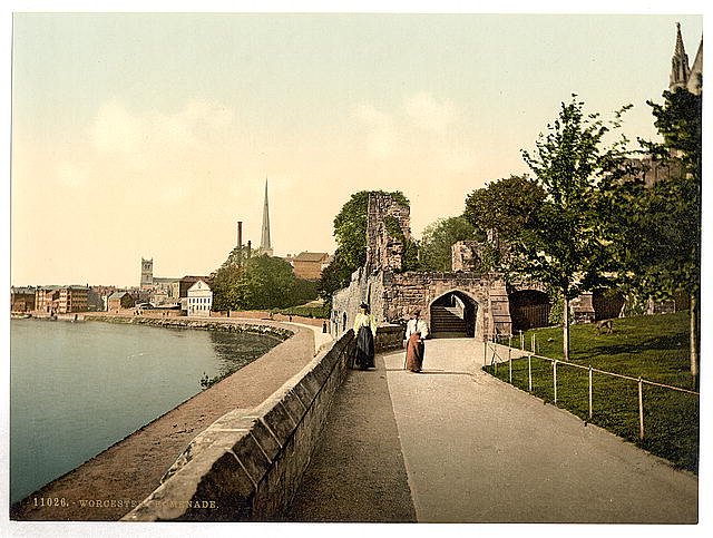 Promenade Worcester Vintage A4 Photo Print