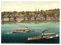 Promenade and cathedral Lucerne 2 Vintage A4 Photo Print
