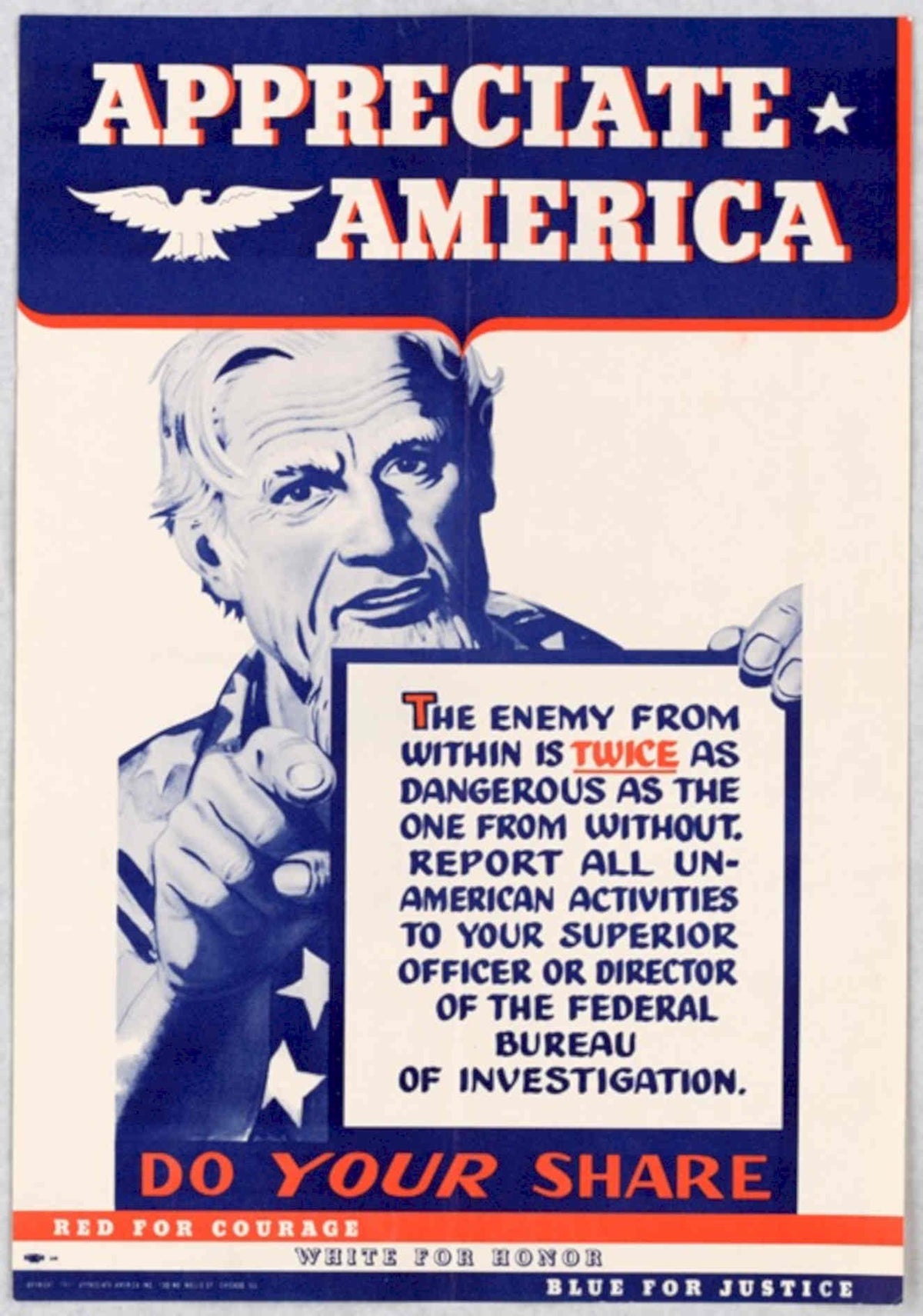 Propaganda Eagle Share American World War II Advert Poster