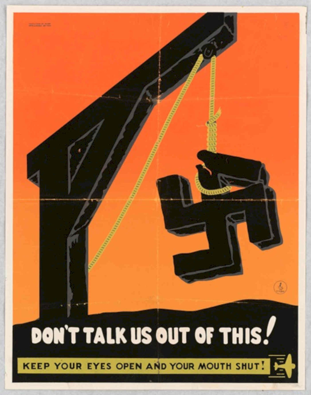 Propaganda Eyes Mouth American World War II Advert Poster