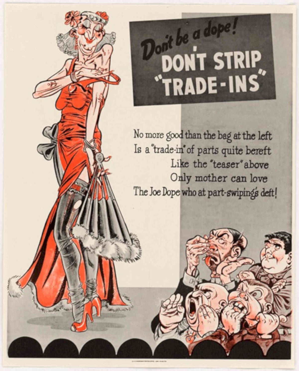 Propaganda Woman Tradeins American World War II Advert Poster
